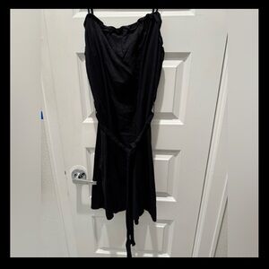 Banana Republic Linen Black Mini Dress